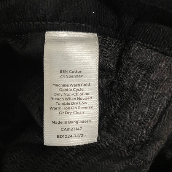 Talbots Black Flare Leg Stretch Corduroy Trouser/Pant P4 - Picture 5 of 7